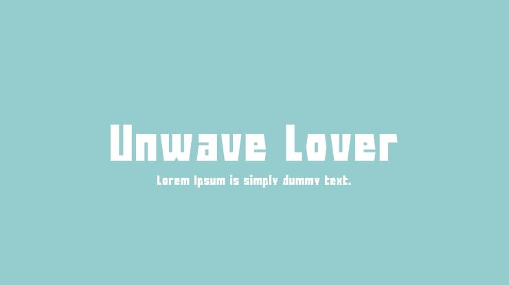 Unwave Lover Font