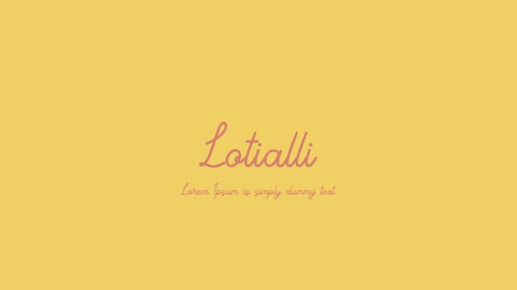 Lotialli Font