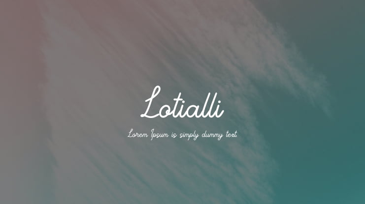 Lotialli Font