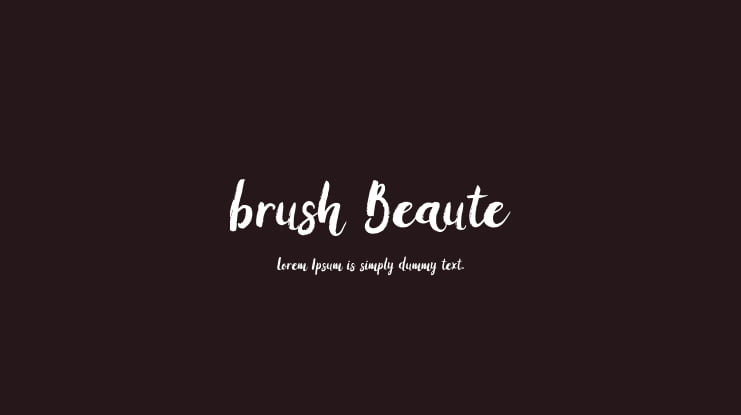 brush Beaute Font