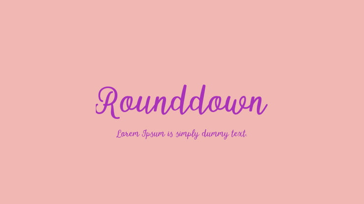 Rounddown Font