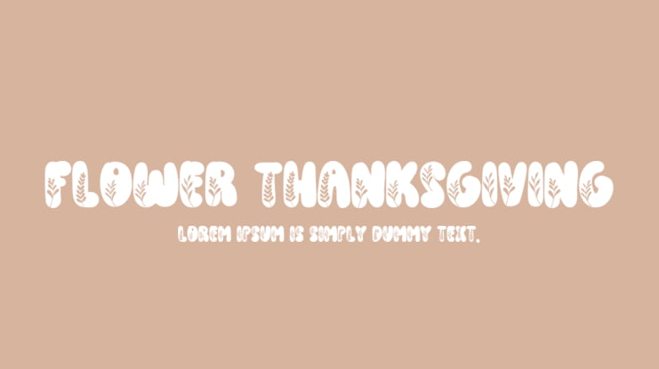 Flower Thanksgiving Font