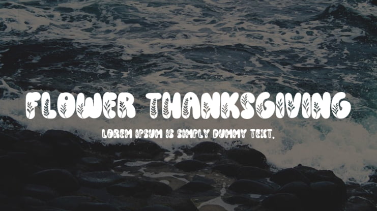 Flower Thanksgiving Font