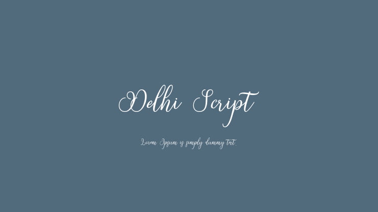 Delhi Script Font