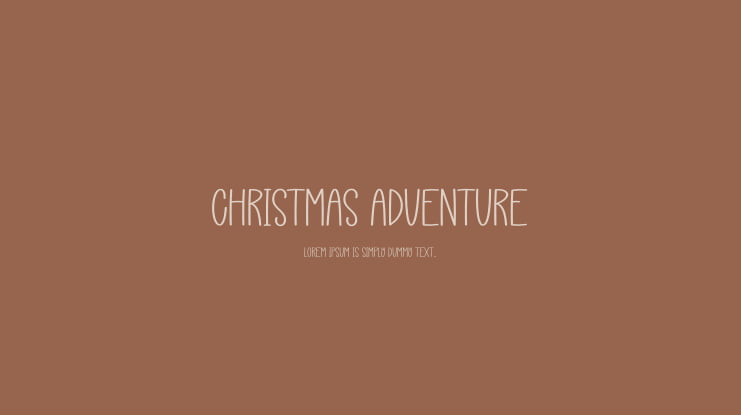 Christmas Adventure Font