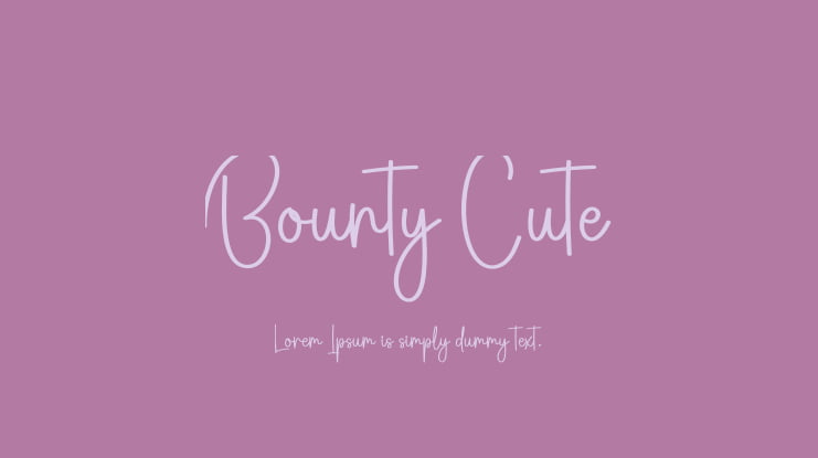 Bounty Cute Font