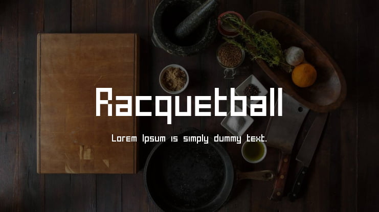 Racquetball Font