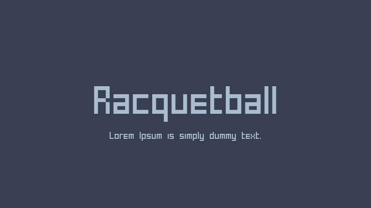 Racquetball Font