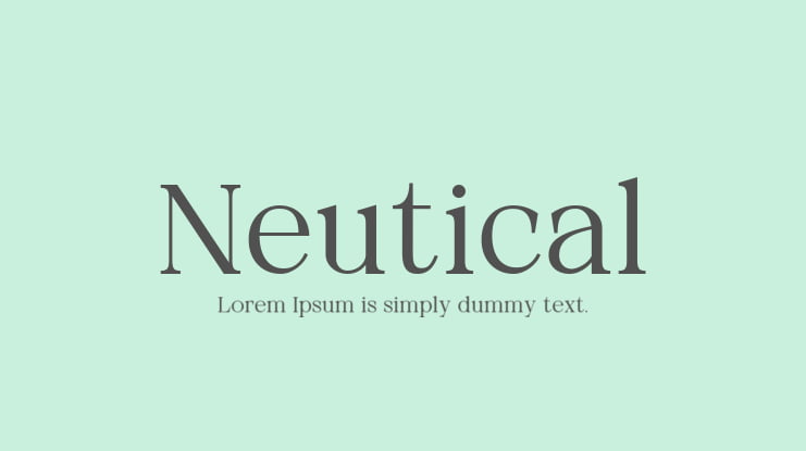 Neutical Font