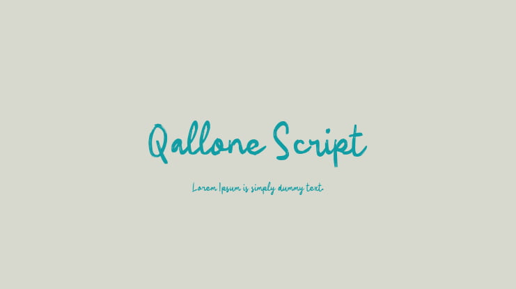 Qallone Script Font