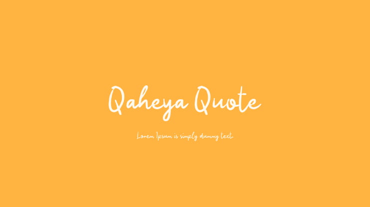 Qaheya Quote Font