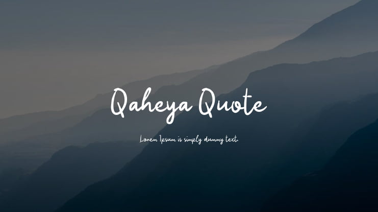 Qaheya Quote Font