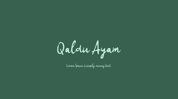 Qaldu Ayam Font