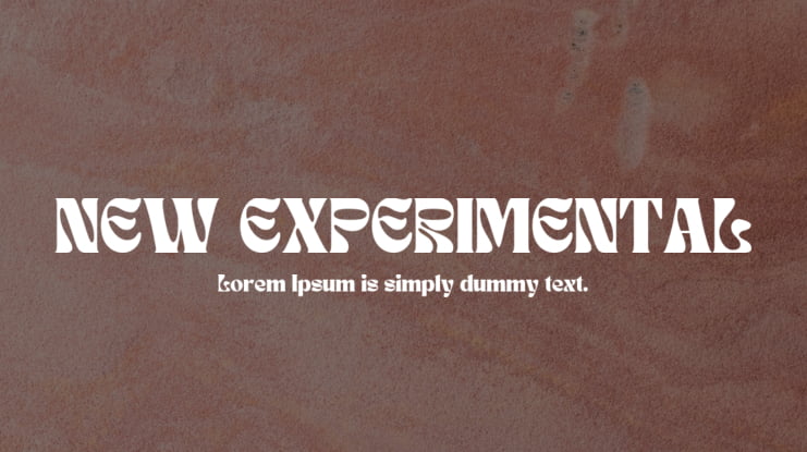 NEW EXPERIMENTAL Font