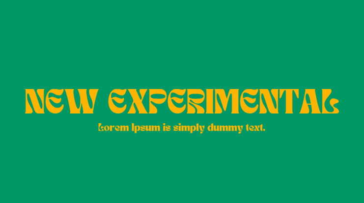 NEW EXPERIMENTAL Font