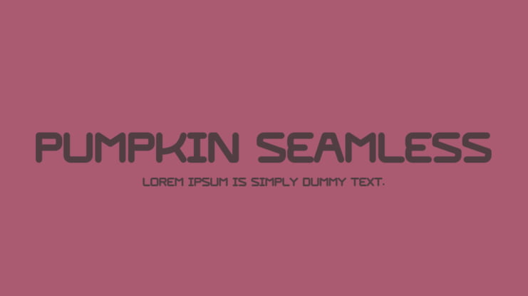 Pumpkin Seamless Font