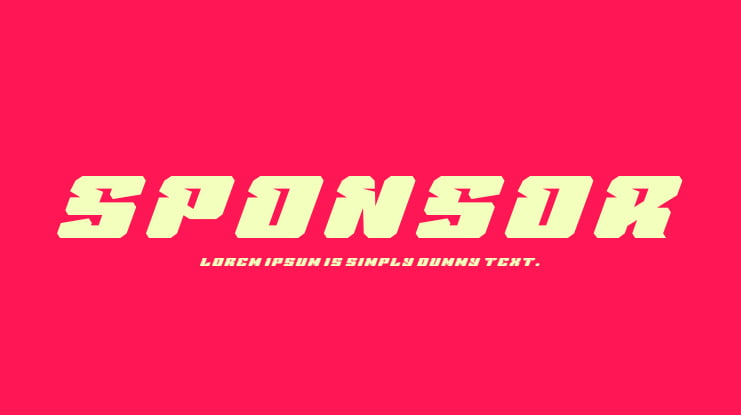 Sponsor Font