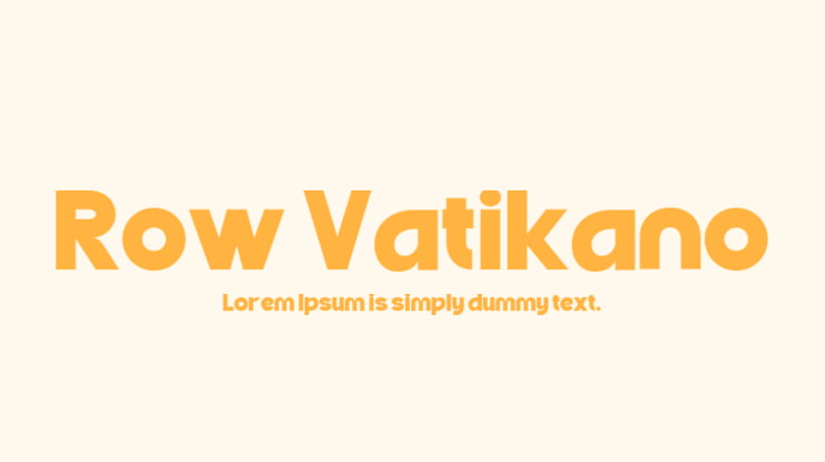 Row Vatikano Font