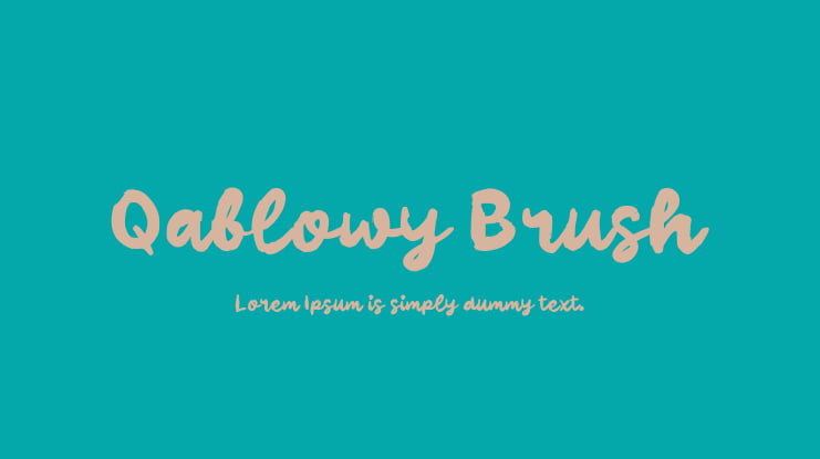 Qablowy Brush Font