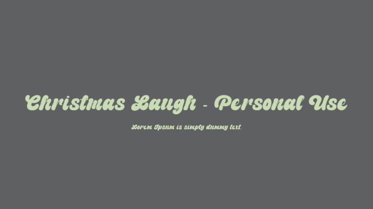 Christmas Laugh - Personal Use Font