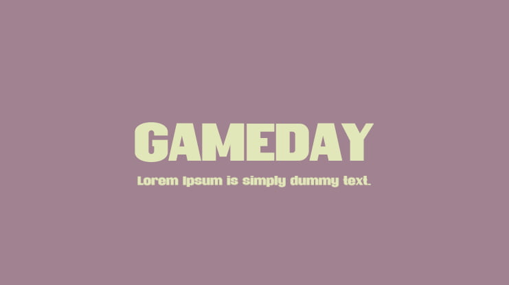 GAMEDAY Font