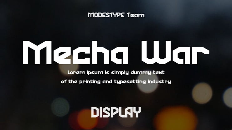 Mecha War Font