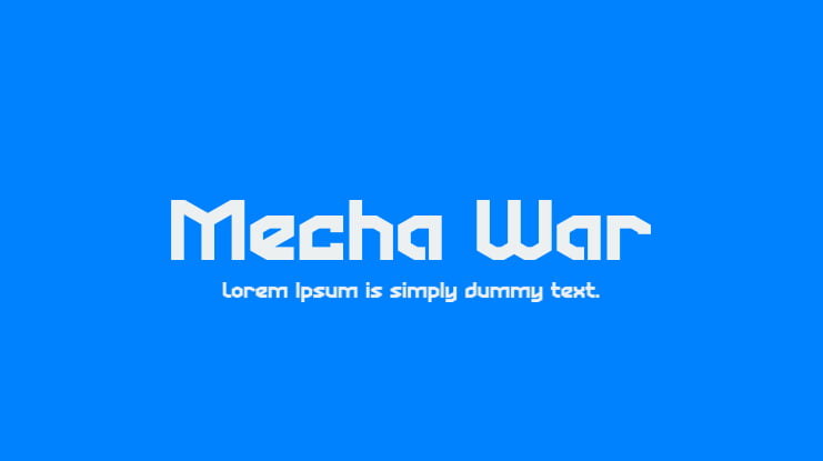 Mecha War Font