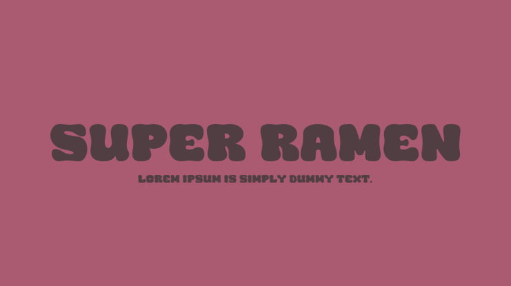 Super Ramen Font