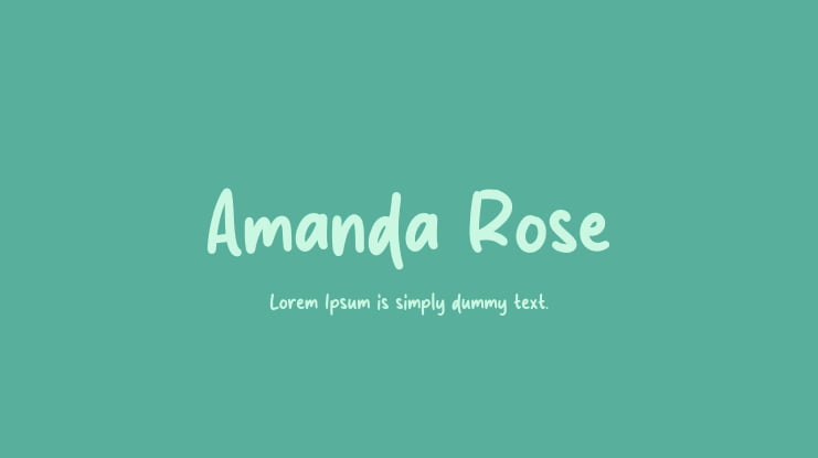 Amanda Rose Font