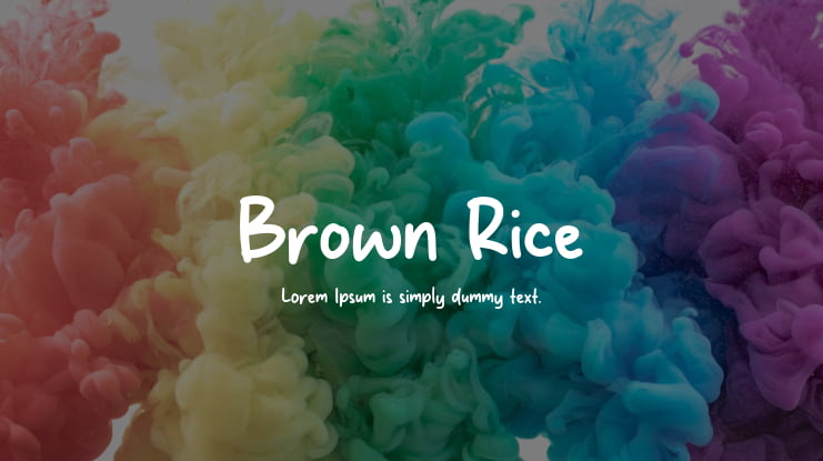 Brown Rice Font