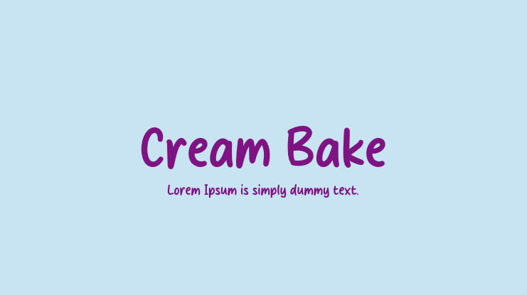 Cream Bake Font