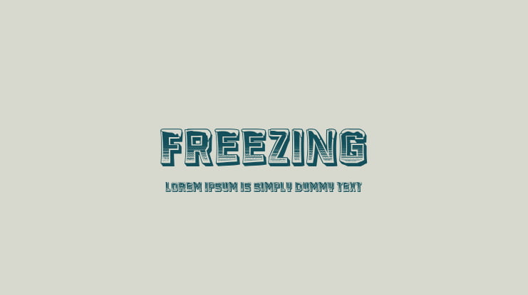 Freezing Font