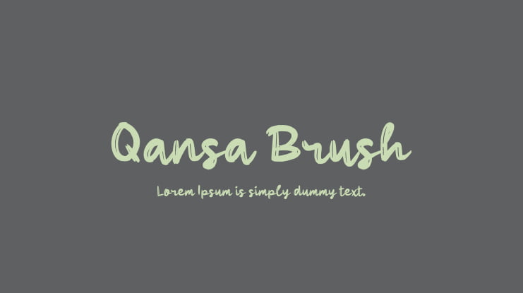 Qansa Brush Font