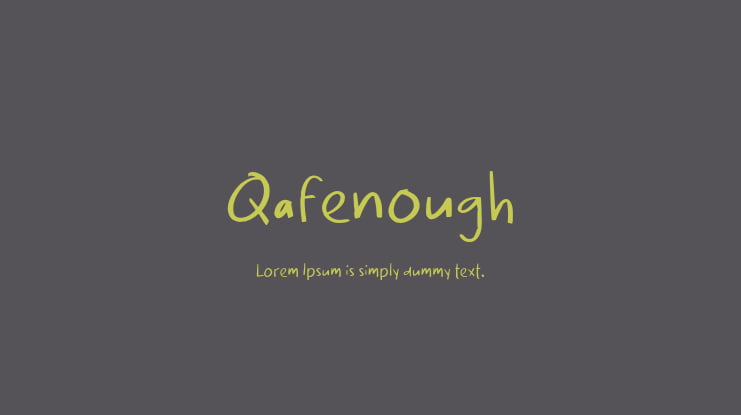 Qafenough Font