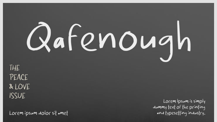 Qafenough Font