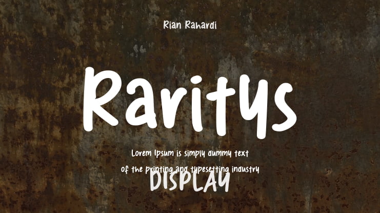 Raritys Font