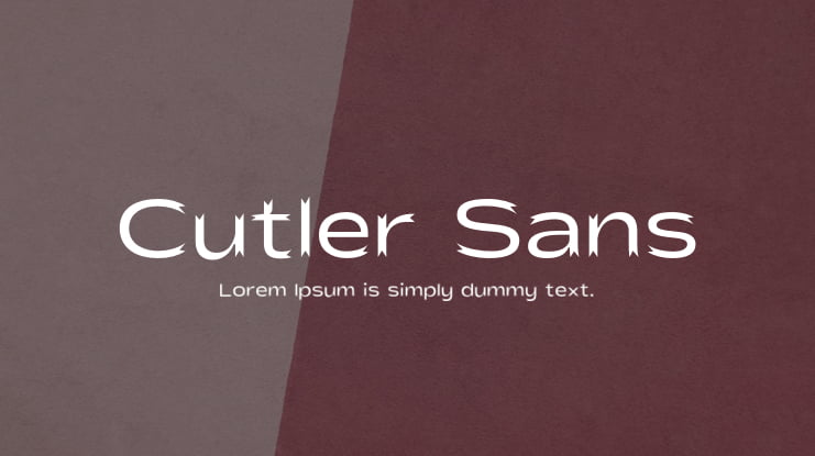 Cutler Sans Font