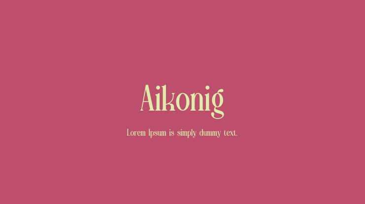 Aikonig Font