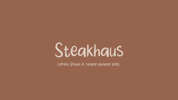 Steakhaus Font