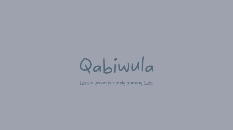 Qabiwula Font