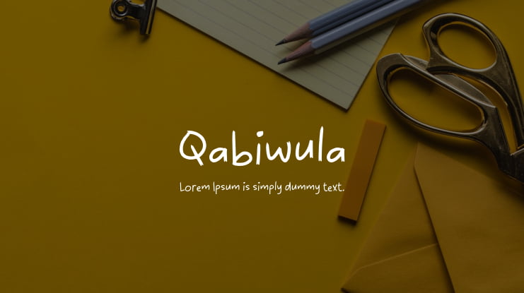 Qabiwula Font