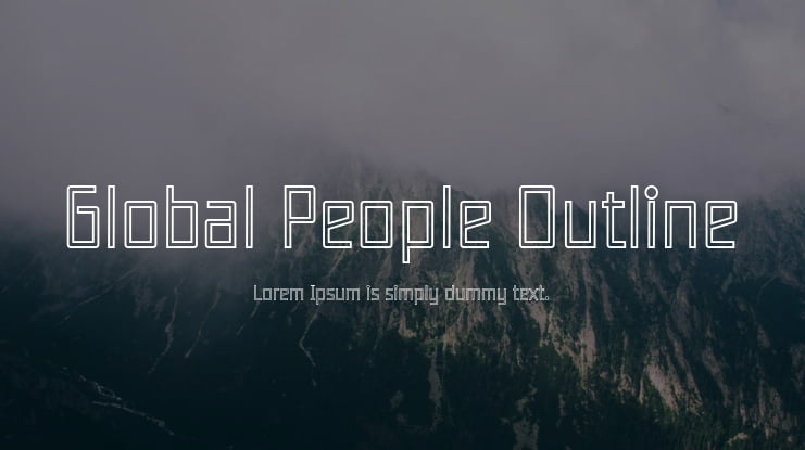 Global People Outline Font Family