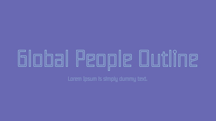 Global People Outline Font Family