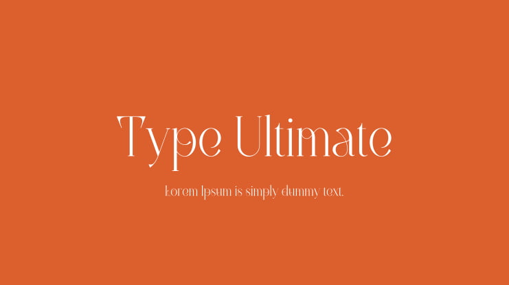 Type Ultimate Font