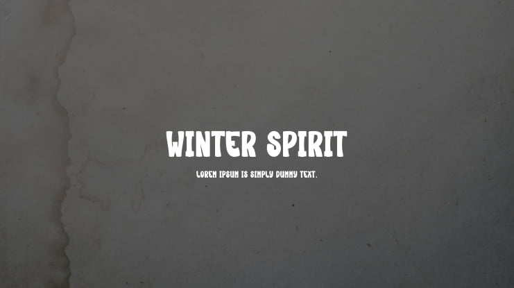 Winter Spirit Font