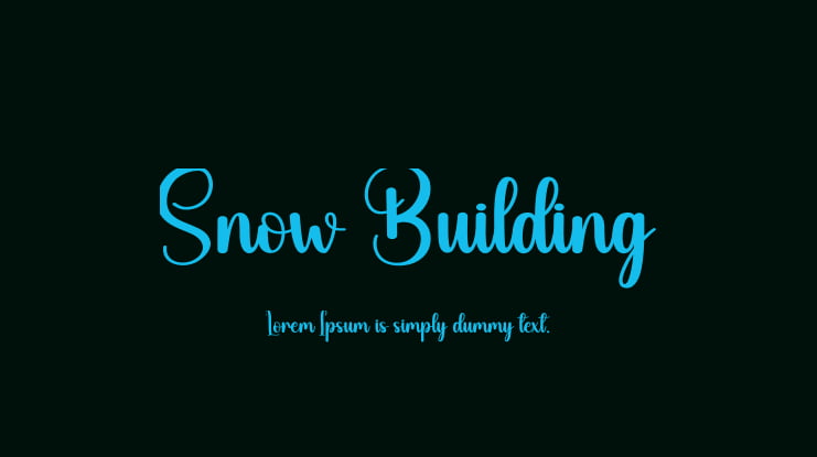 Snow Building Font