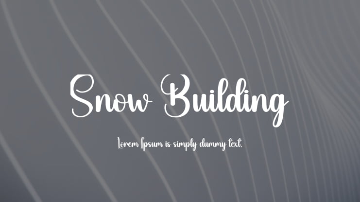 Snow Building Font