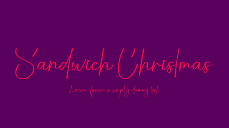 Sandwich Christmas Font