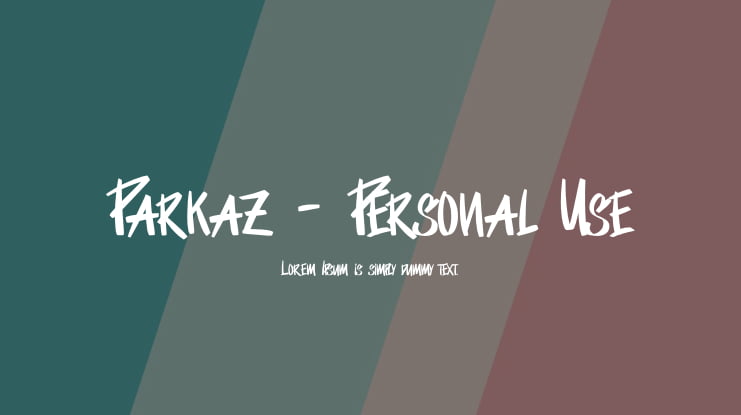 Parkaz - Personal Use Font