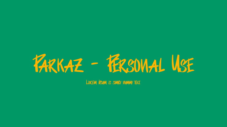 Parkaz - Personal Use Font